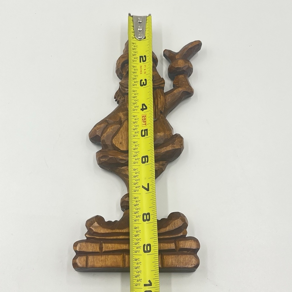 Hand Carved Wooden Waving Santa Folk Art - Picture 5 of 6
